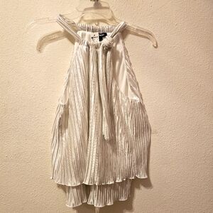 NEW! Express Silver Halter Flowy Top - small